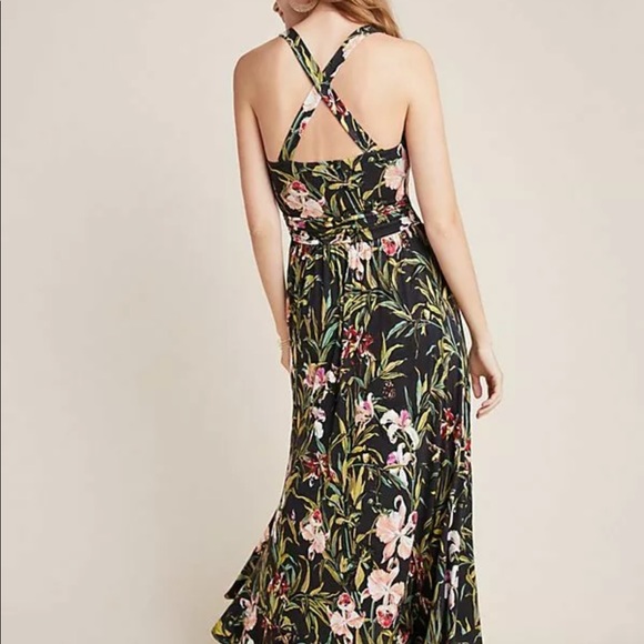 Anthropologie Gabriela ruffle maxi dress med new - Picture 3 of 8